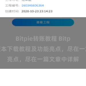 Bitpie转账教程 Bitpie钱包最新版本下载教程及功能亮点，尽在一篇文章中详解