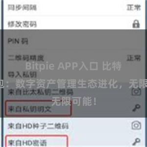 Bitpie APP入口 比特派钱包：数字资产管理生态进化，无限可能！