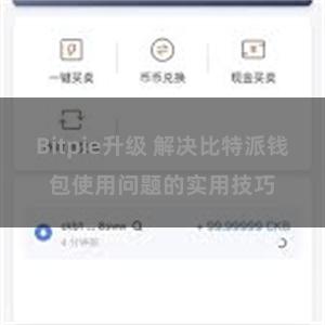 Bitpie升级 解决比特派钱包使用问题的实用技巧