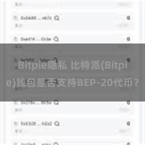 Bitpie隐私 比特派(Bitpie)钱包是否支持BEP-20代币？