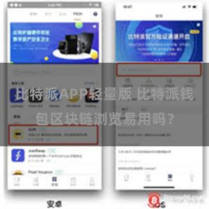 比特派APP轻量版 比特派钱包区块链浏览易用吗？