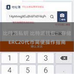 比特派私钥 比特派钱包：存储ERC20代币简便操作指南