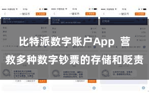 比特派数字账户App  营救多种数字钞票的存储和贬责