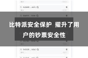 比特派安全保护  擢升了用户的钞票安全性